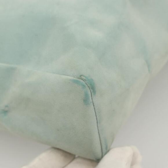 GUCCI Hand Bag Suede Light Blue Black 002 002 - Picture 11 of 16